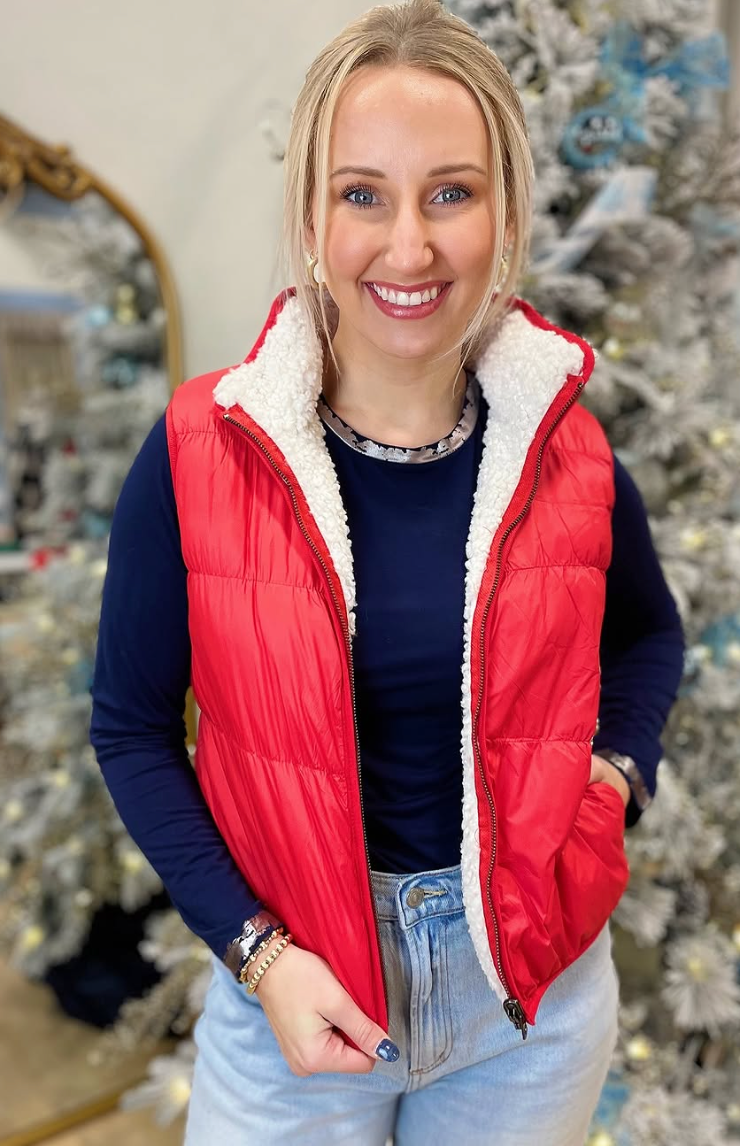 Dylan Reversible Vest Fiery Red