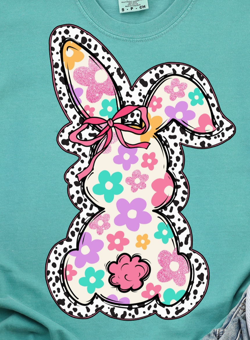 Retro Bunny Tee Seafoam