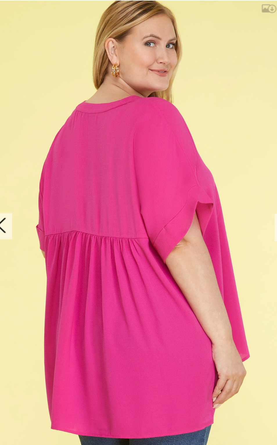 Classy Casual V Neck Top Pink