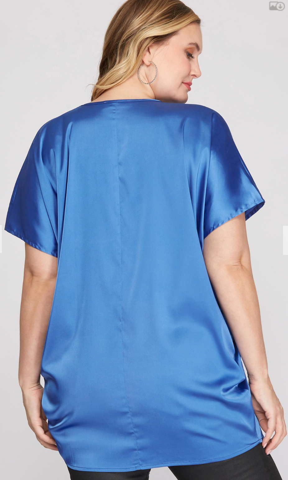 Diva Days Satin Top Blue