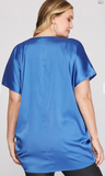 Diva Days Satin Top Blue