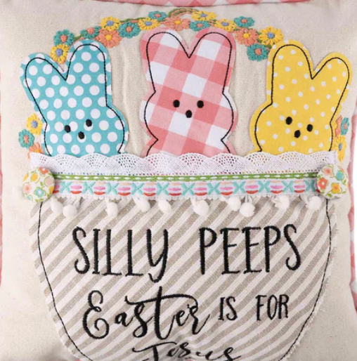 Glory Haus Three Peeps Easter Basket Tea Towel
