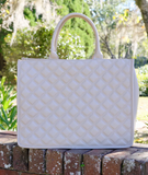 Caroline Hill Niall Tote Nude Quilted DQ