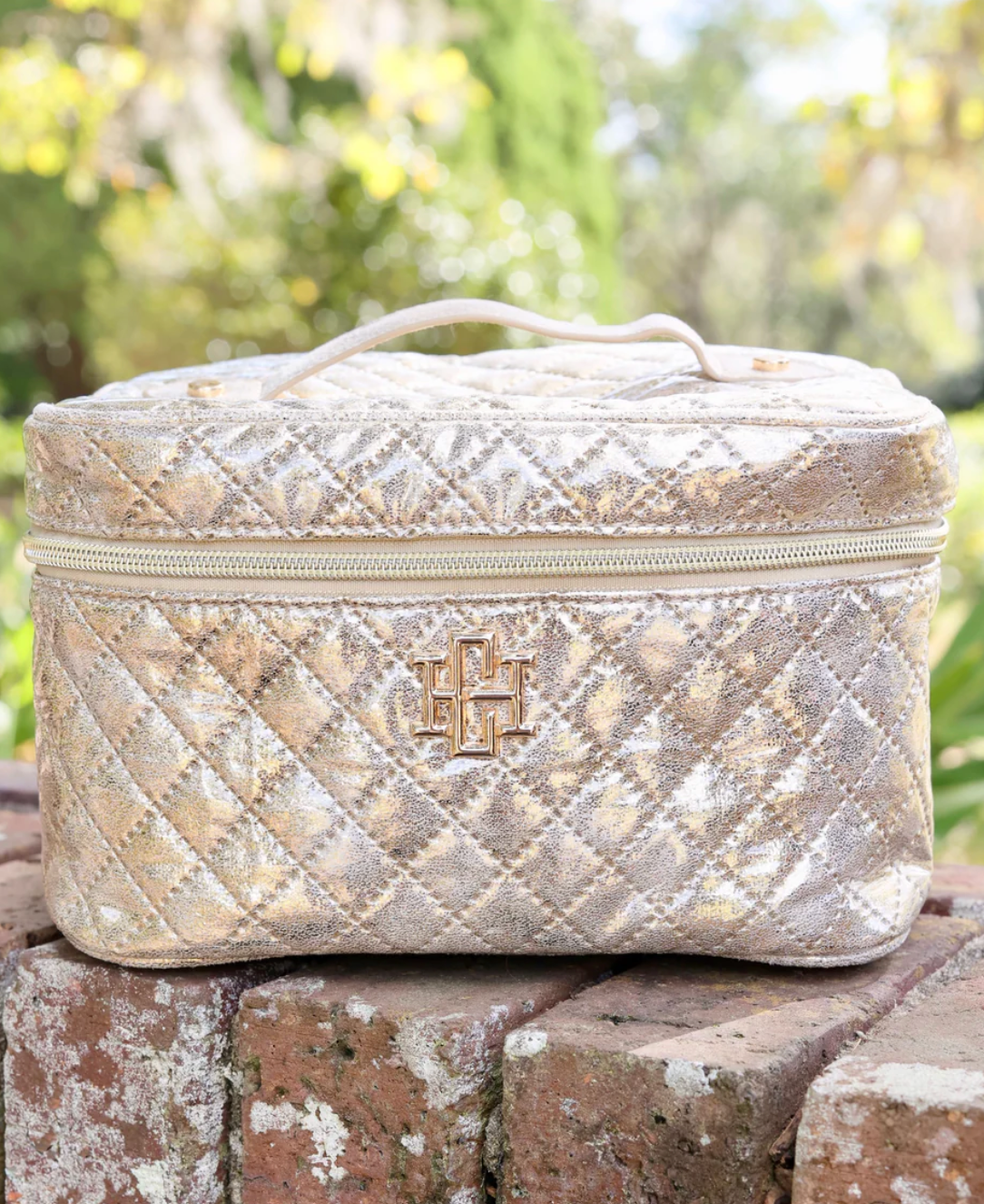 Caroline Hill Hampton Train Case Champagne Pop