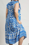 Umgee Royal Print Sleeveless Dress