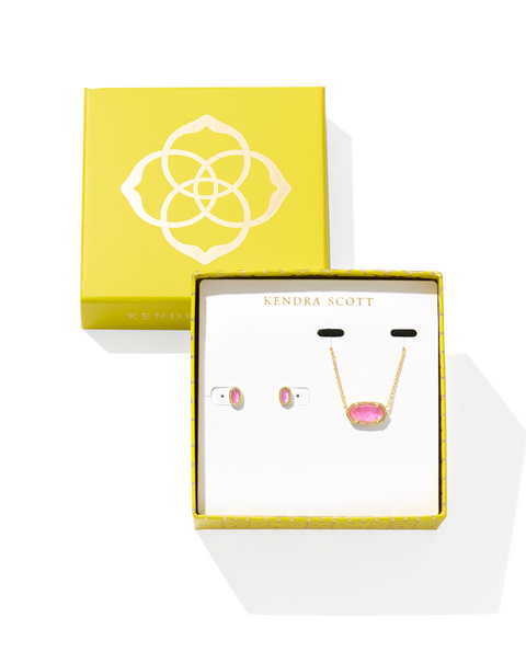 Kendra Scott Elisa and Mini Ellie Gold Gift Set Azalea Illusion