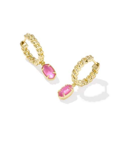 Kendra Scott Emilie Gold Huggie Earrings Azalea Illusion