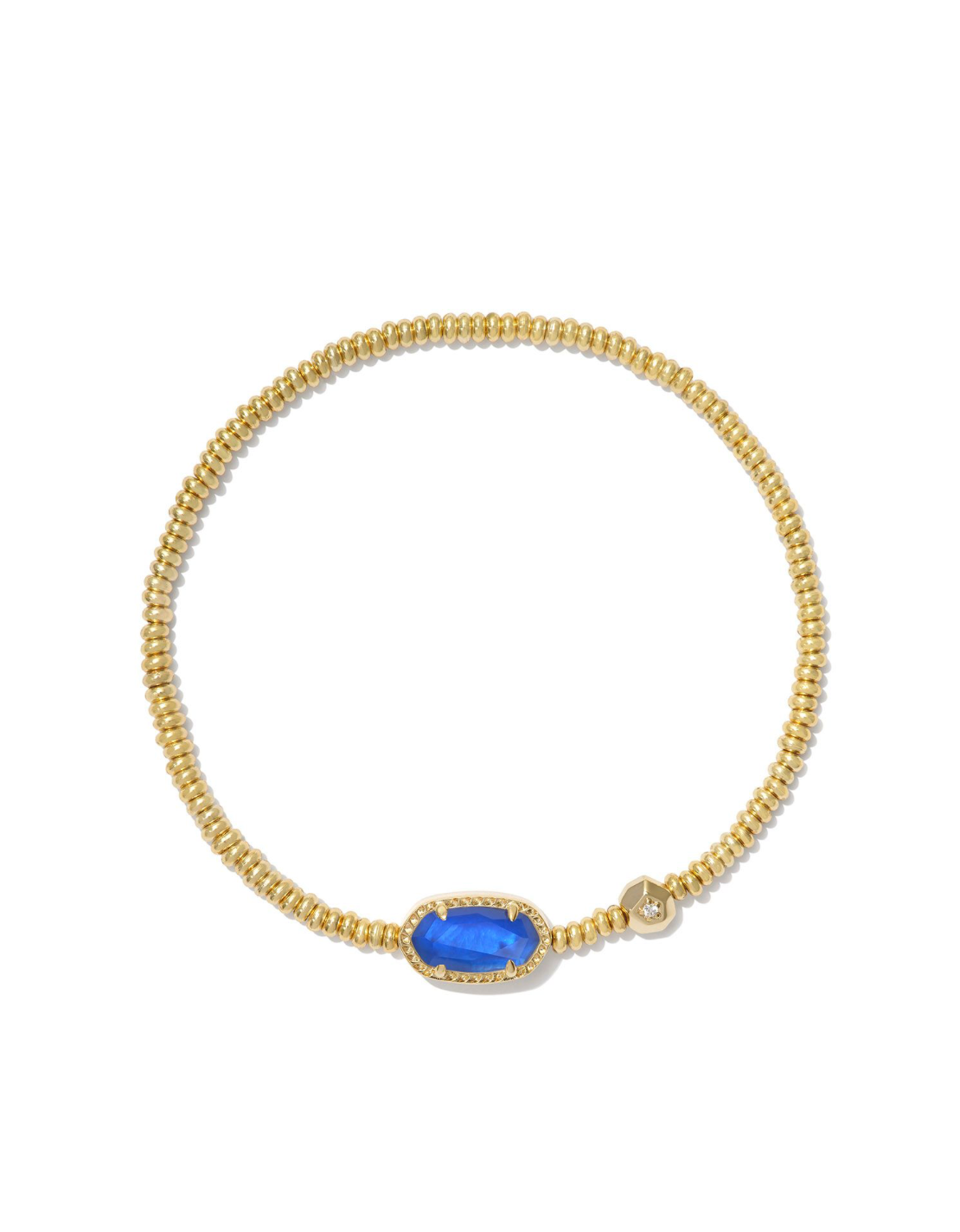 Kendra Scott Grayson Gold Stretch Bracelet Cobalt Blue Illusion
