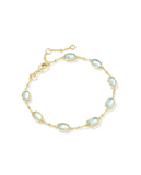Kendra Scott Emilie Gold Chain Bracelet Light Blue Illusion