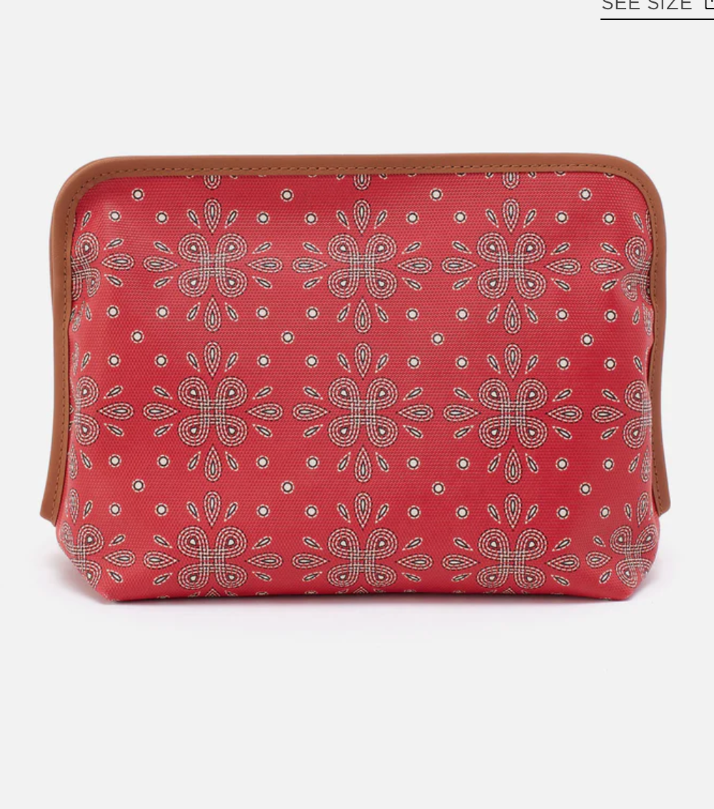Hobo Large Cosmetic Pouch Red