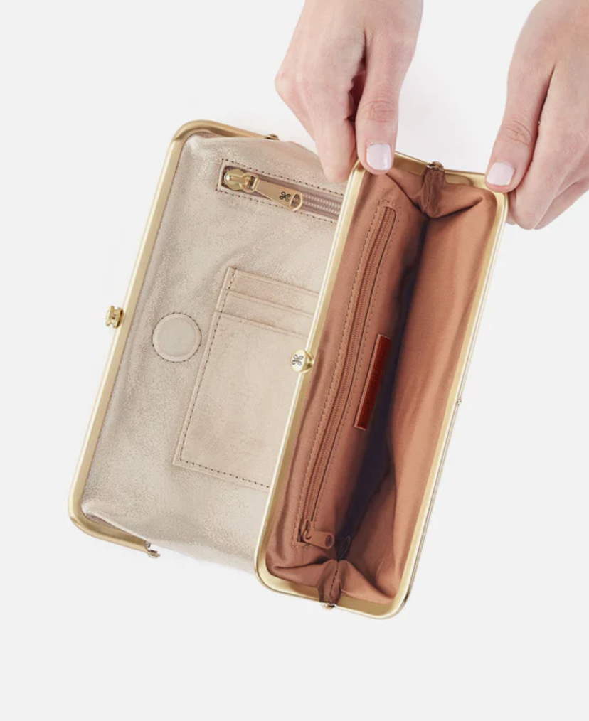 Hobo Lauren Clutch Wallet Sand Shimmer