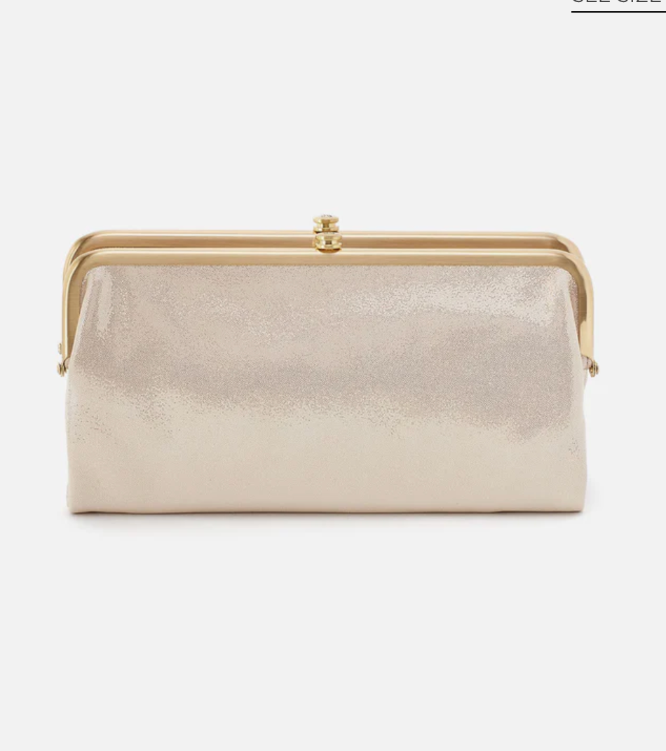 Hobo Lauren Clutch Wallet Sand Shimmer