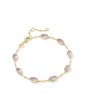 Kendra Scott Emilie Gold Chain Bracelet Purple Amethyst