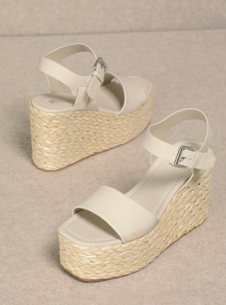 Cannes Platform Wedge Ivory