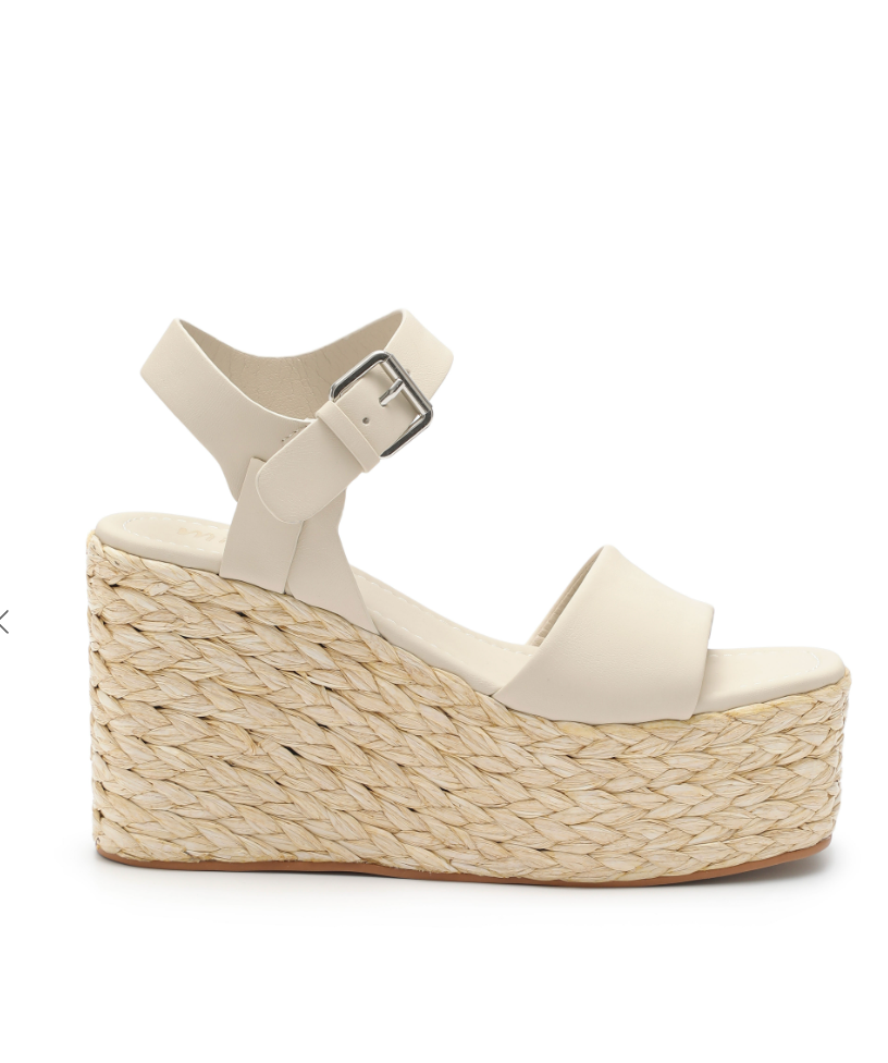 Cannes Platform Wedge Ivory