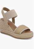 Mia Baylee Wedge Sandal Ecru