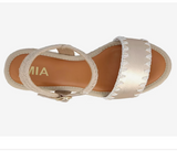 Mia Becky Wedge Sandal Natural Gold
