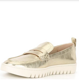 Vionic Uptown Leather Loafers Gold