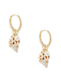 Kendra Scott Oleana Gold Huggie Earrings in Spotted Shell