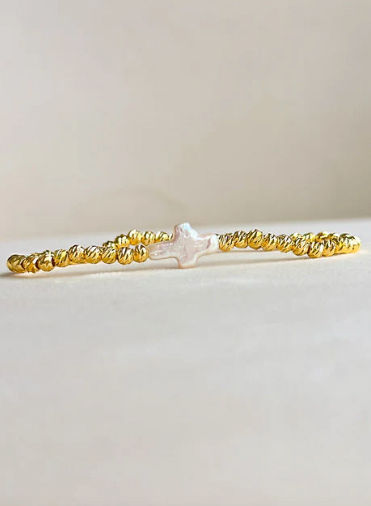 Easton Elle - Beam Stretch Bracelet with Cross