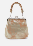 Hobo Alba Crossbody in Metallic Leather Saddle Stardust