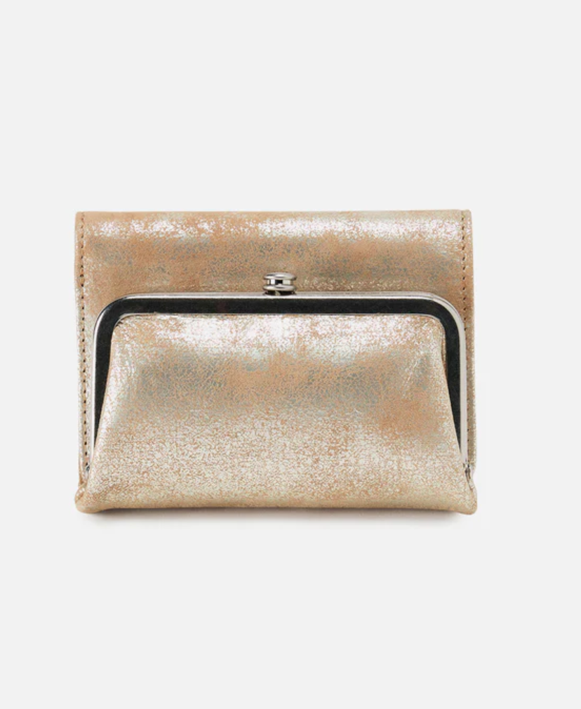 Hobo Robin Compact Wallet Saddle Stardust