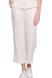 Multiples Ruffle Hem Pant Flax