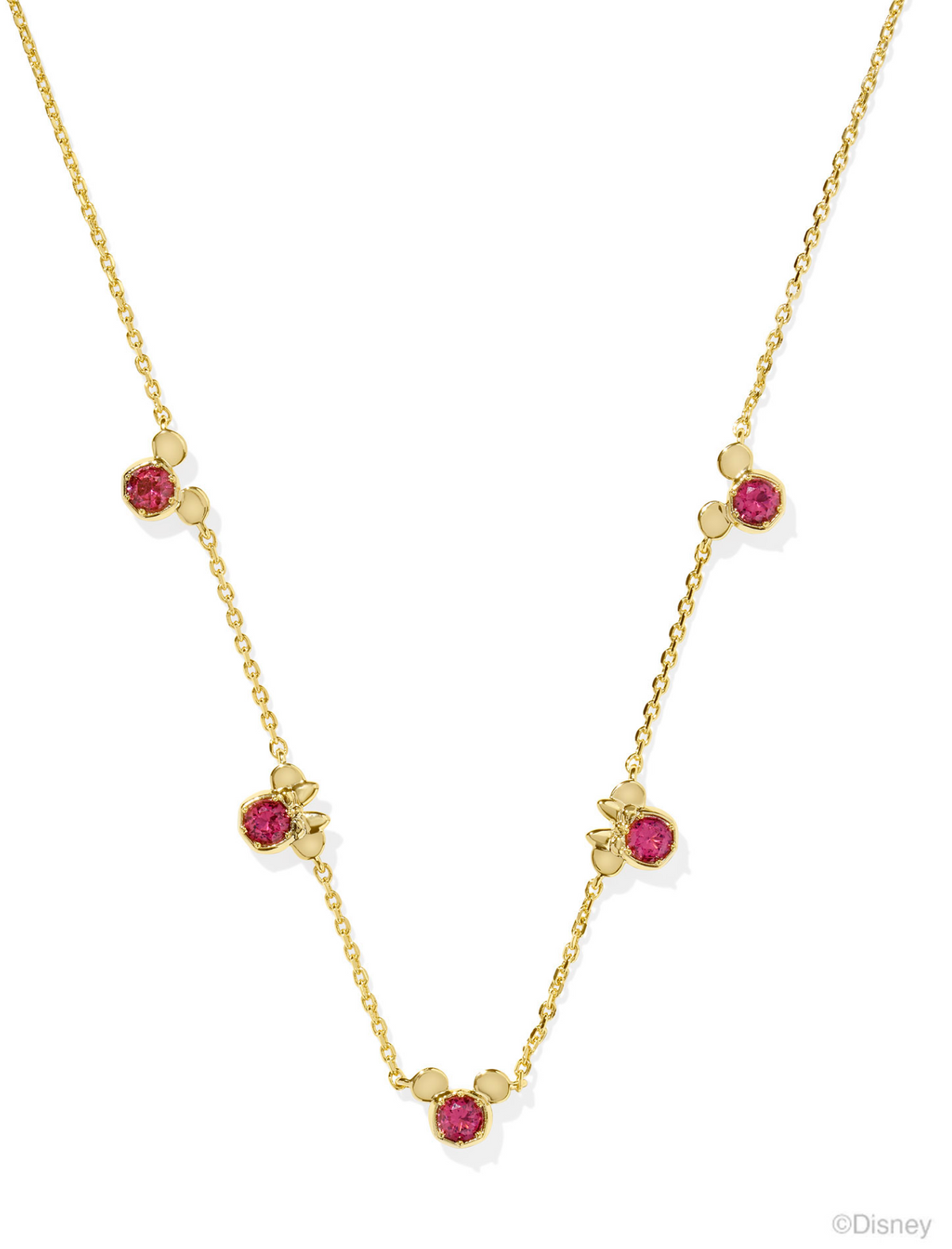 Kendra Scott Disney Mickey Mouse Strand Gold Pink Crystal