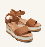 Toms Diana Wedge Tan Leather