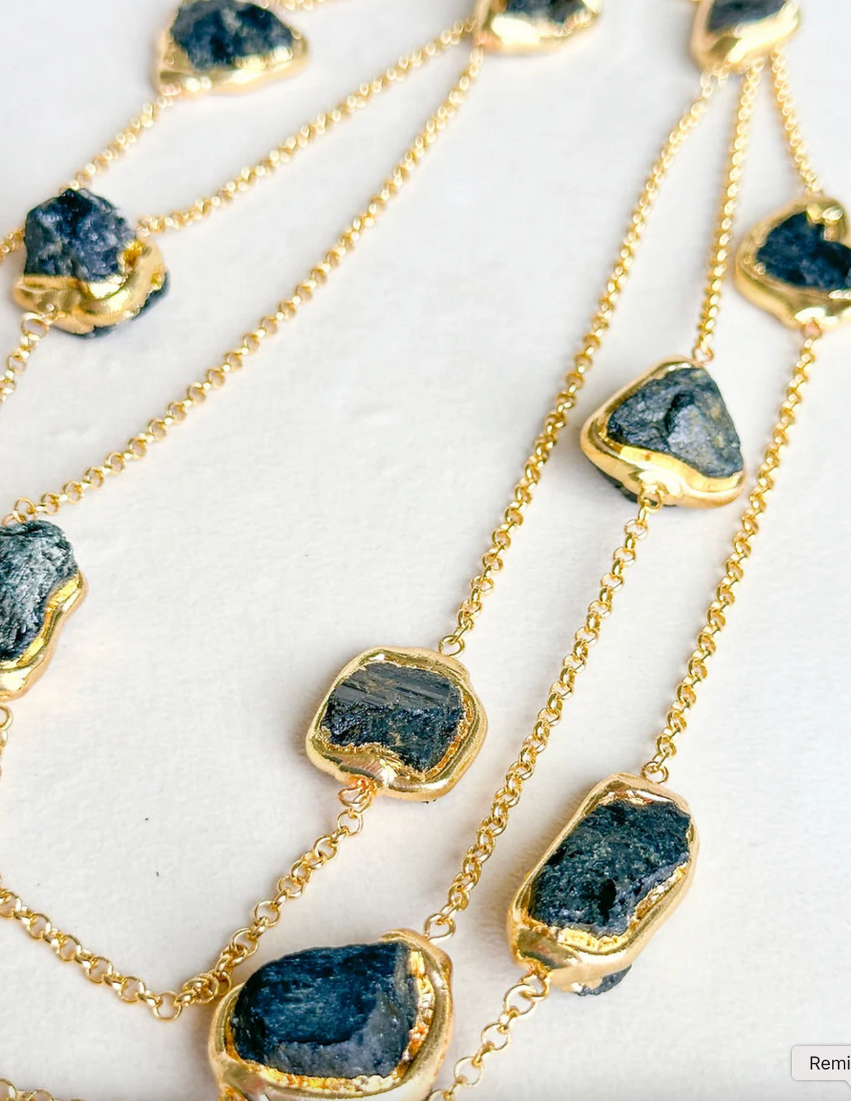 Easton Elle Triple Black Tourmaline Necklace