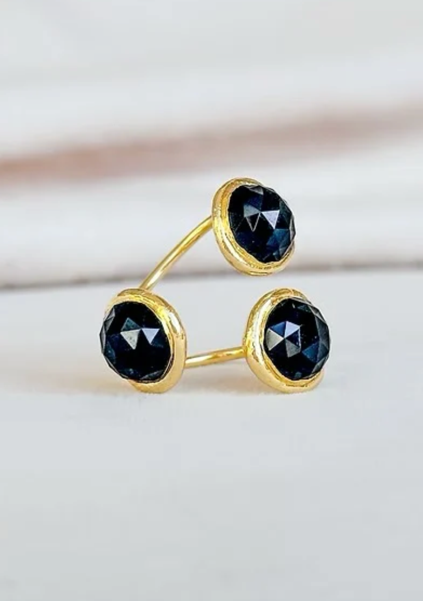 Easton Elle Triple Ring Black Onyx