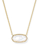 Kendra Scott Elisa Statement Gold Ivory Mother of Pearl Short Pendant Necklace