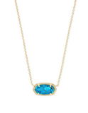 Kendra Scott Elisa Pendant Necklace Gold Bronze Veined Turquoise Magnesite