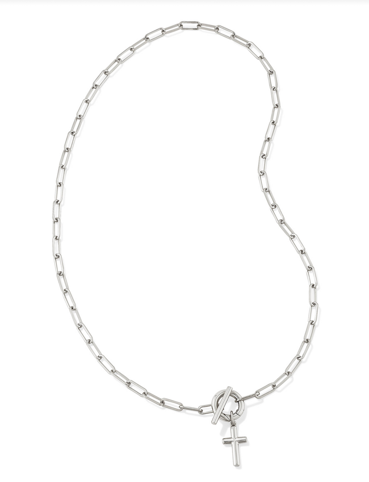 Kendra Scott Cross Silver Link and Chain Necklace