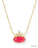 Disney | Kendra Scott Elisa Princess Gold Short Pendant Necklace Gold Dark Pink Mother of Pearl