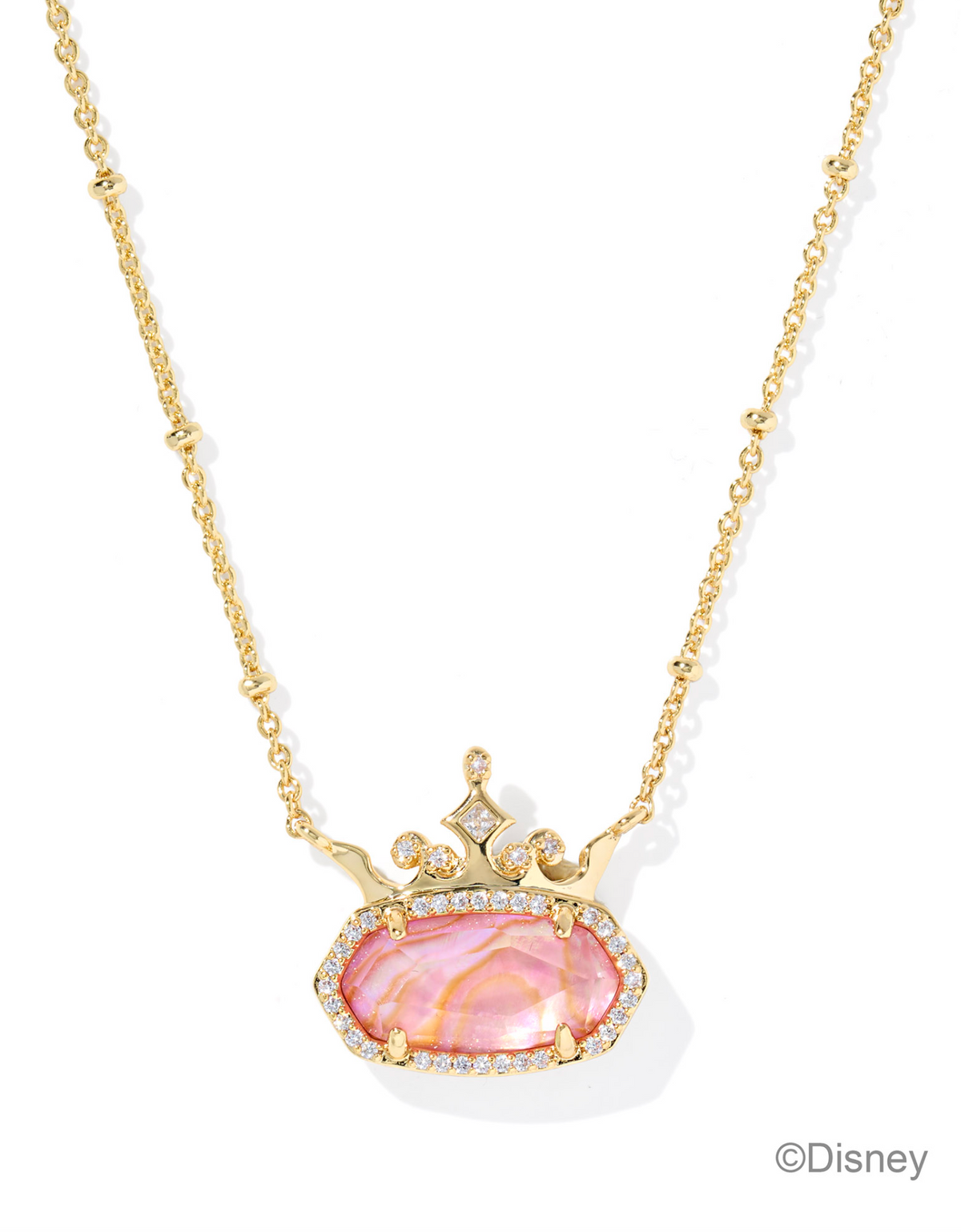 Disney Kendra Scott Elisa Princess Gold Short Pendant Necklace