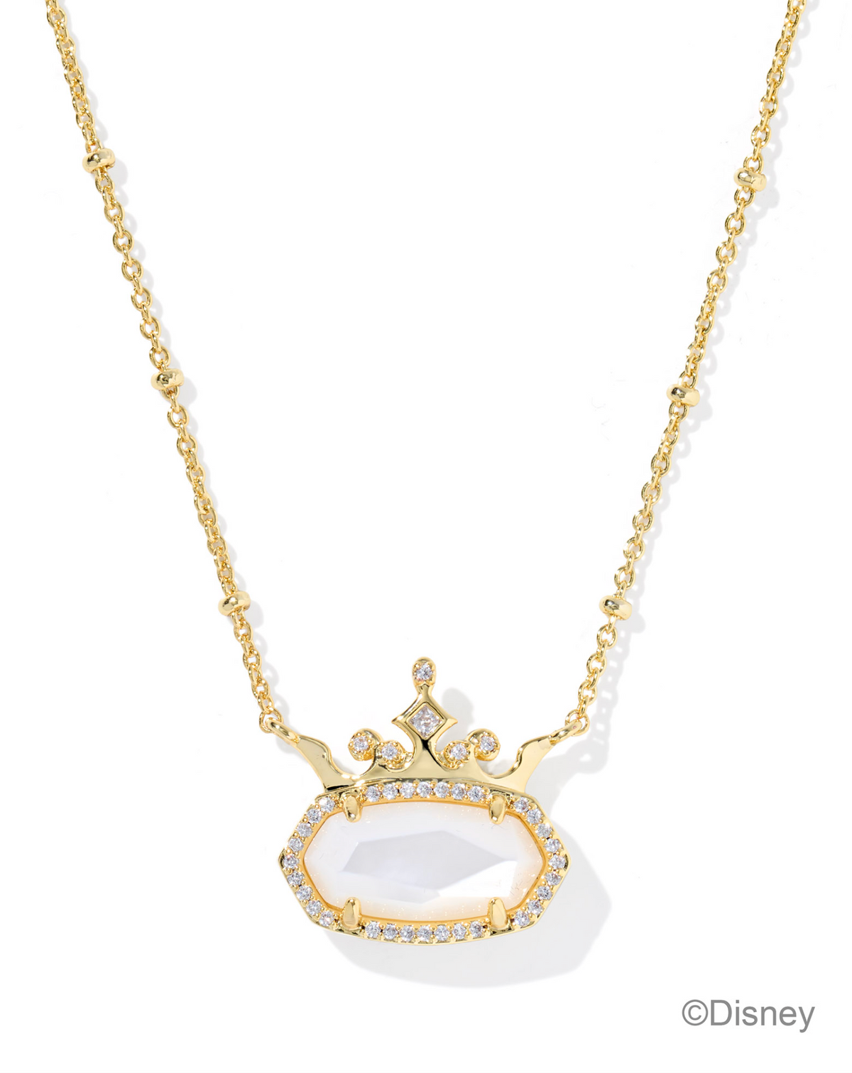 Disney | Kendra Scott Elisa Princess Gold Short Pendant Necklace Gold Ivory Mother of Pearl