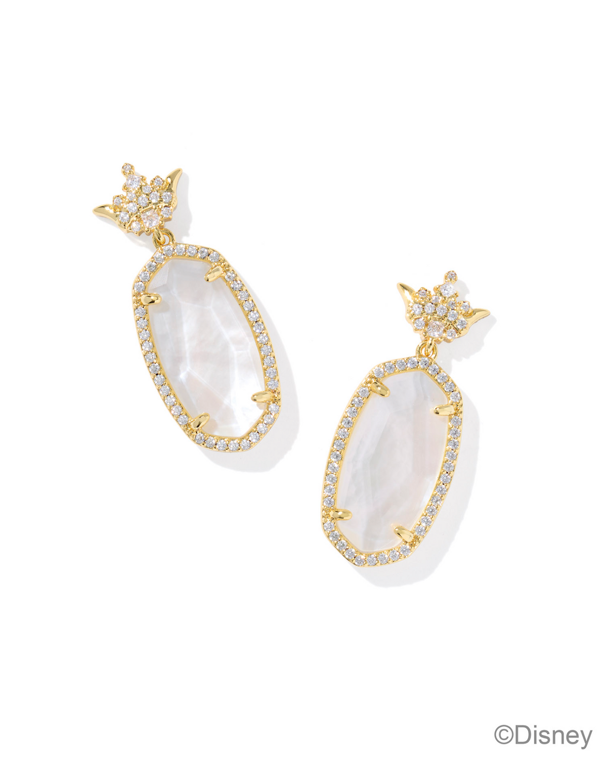 Disney | Kendra Scott Dana Princess Gold Drop Earrings Ivory Mother of Pearl