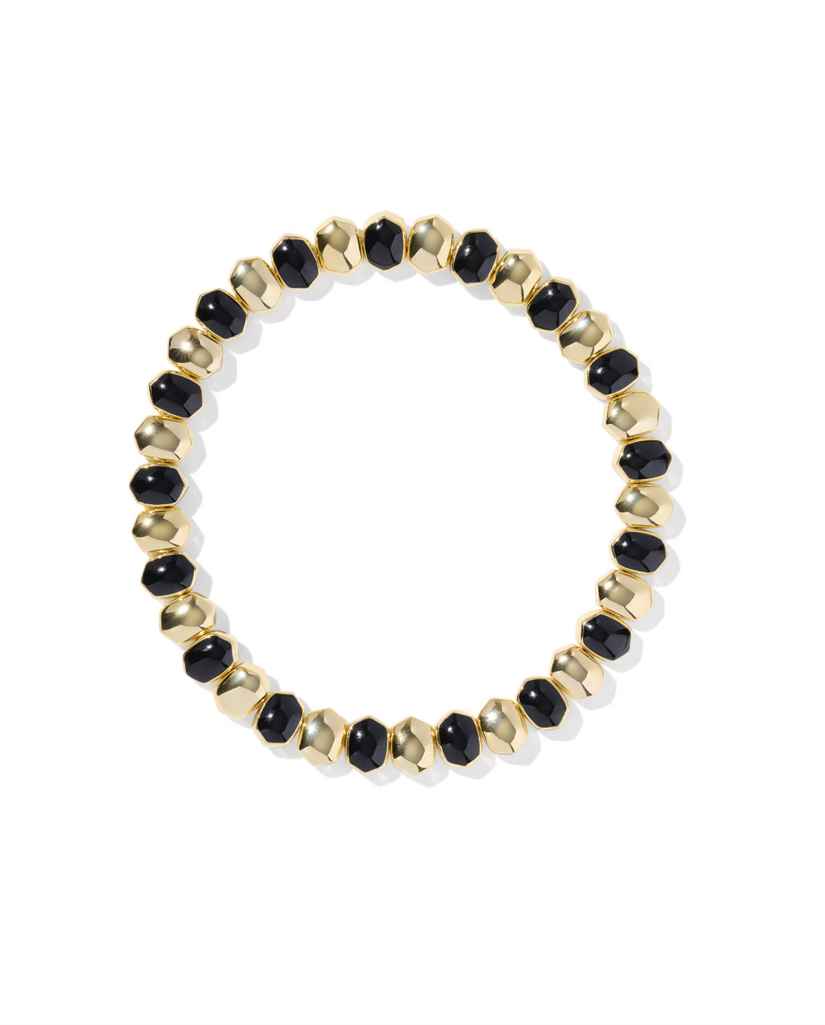 Kendra Scott Daphne Enamel Gold Stretch Bracelet Black