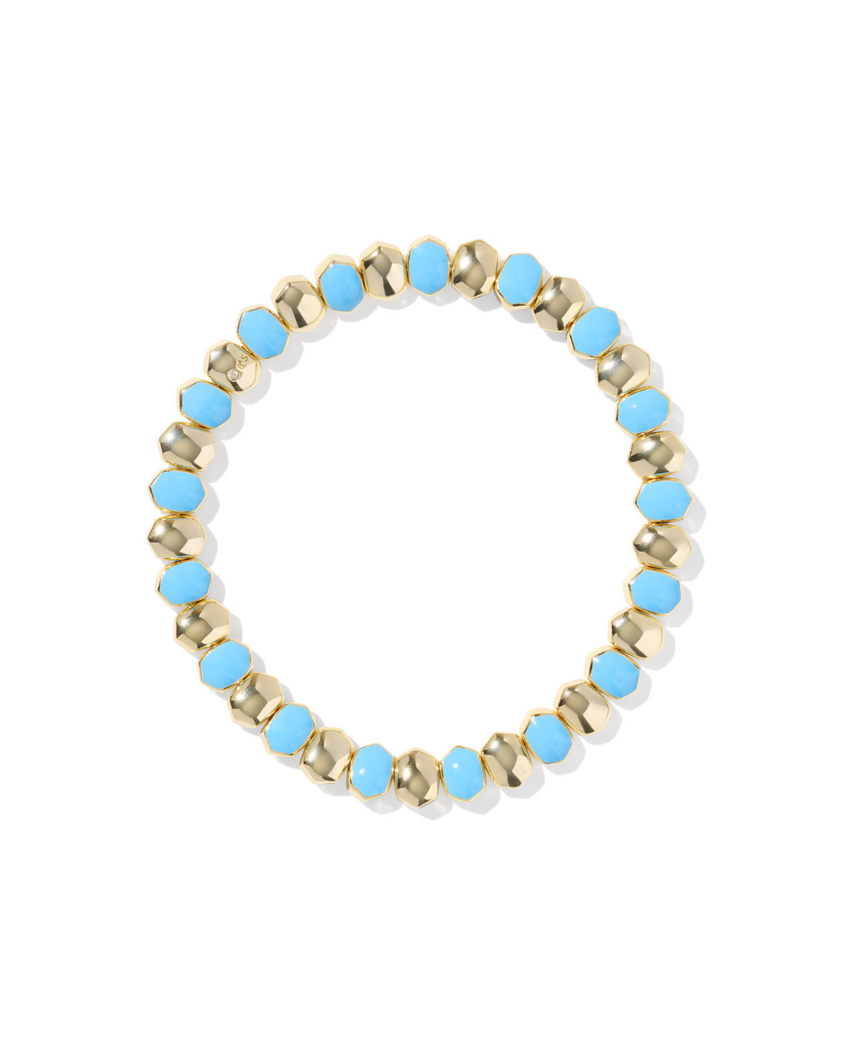 Kendra Scott Daphne Enamel Gold Stretch Bracelet Light Blue