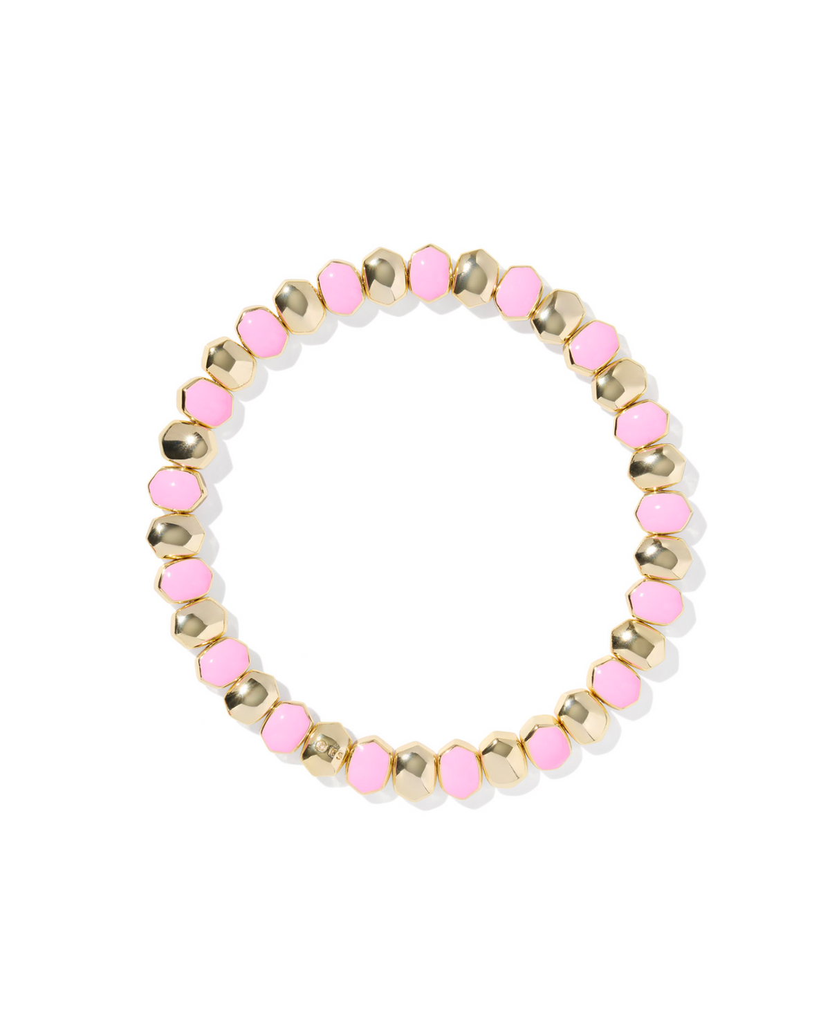 Kendra Scott Daphne Enamel Gold Stretch Bracelet Light Pink