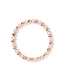 Kendra Scott Daphne Enamel Gold Stretch Bracelet Light Pink