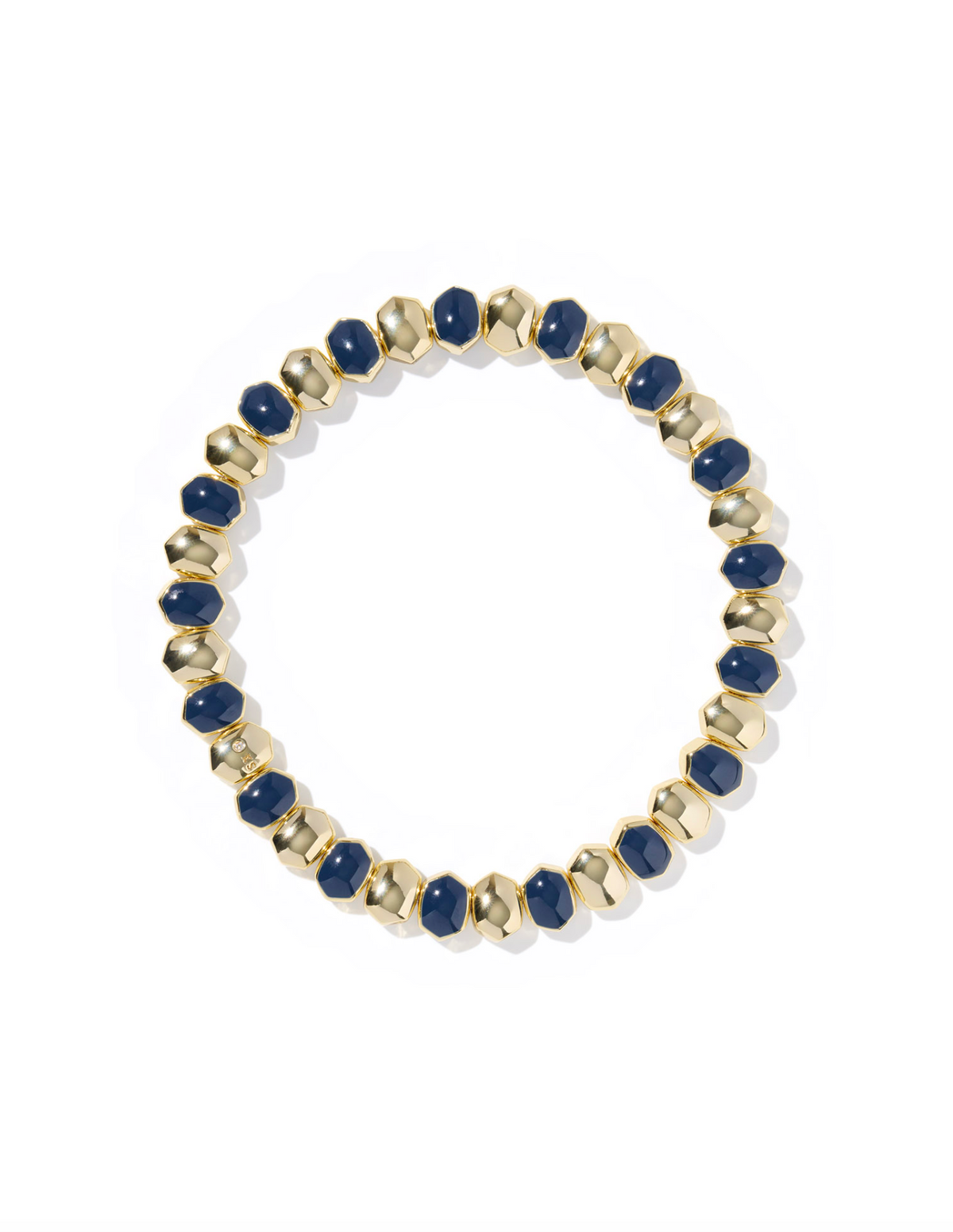 Kendra Scott Daphne Enamel Gold Stretch Bracelet Navy