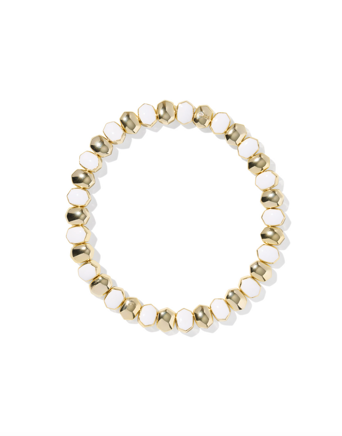 Kendra Scott Daphne Enamel Gold Stretch Bracelet White
