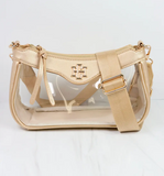 Caroline Hill Cassidy Clear Crossbody Gold