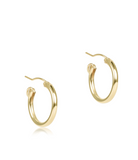 E Newton Round Gold 0.5" Hoop Earrings Smooth