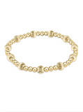 E Newton Dignity Sincerity Pattern Bead Bracelet Gold (various sizes)