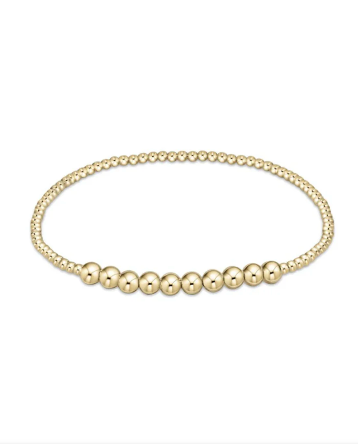 E Newton Classic Gold Beaded Bliss Bracelet (various sizes)