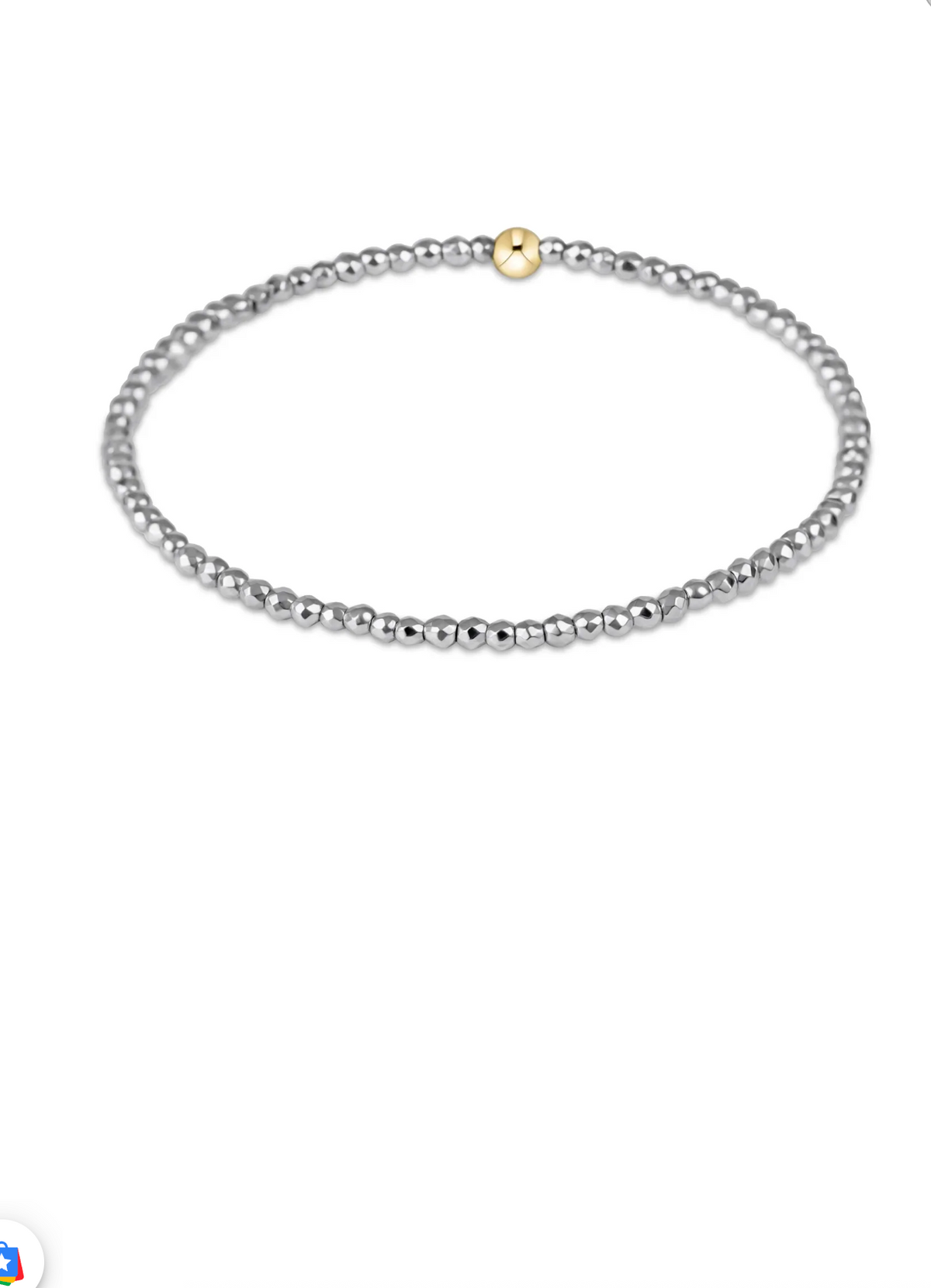 E Newton Silver Hematite 2mm Bracelet