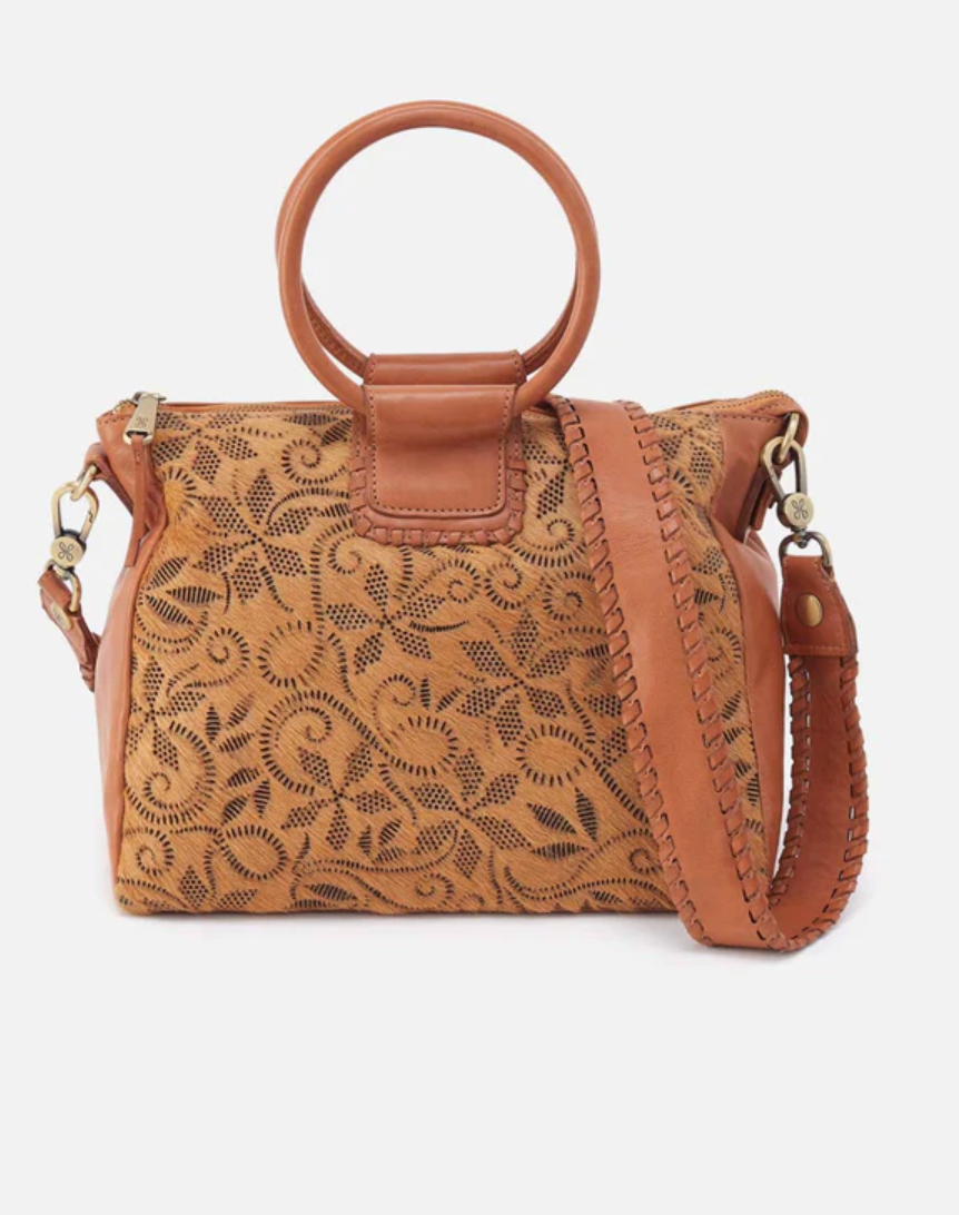 Hobo Sheila Medium Satchel Hair On Harvest Wheat